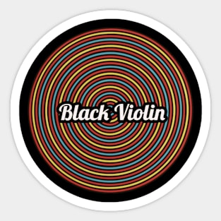 Black Violin / Funny Circle Style Sticker